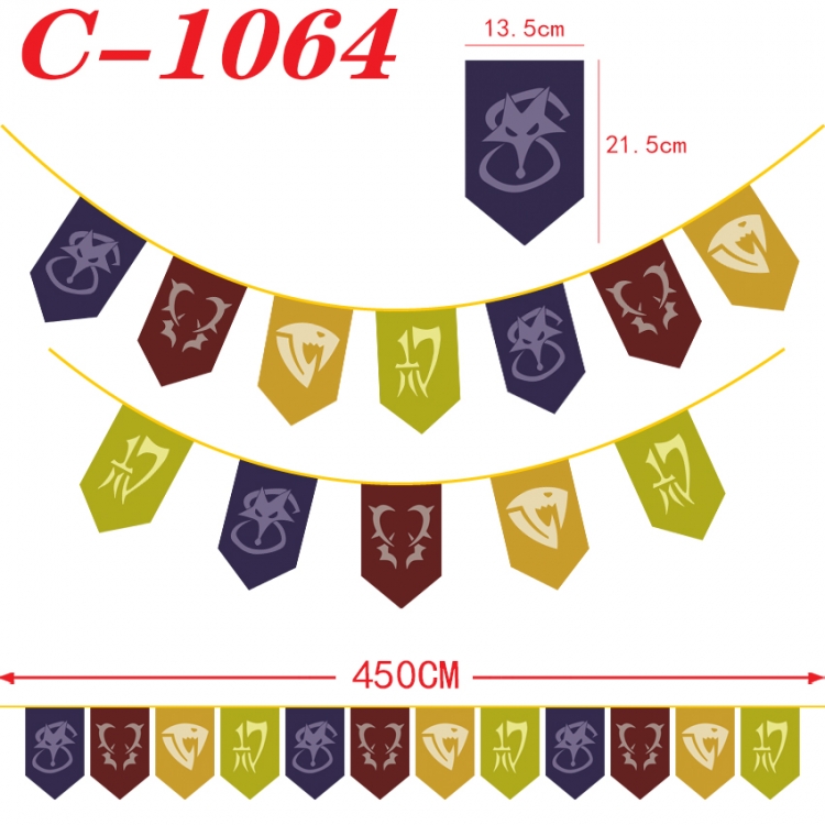 Fairy tail Halloween Christmas String Flag Inverted Triangle Flag 13.5x21.5cm  C-1064
