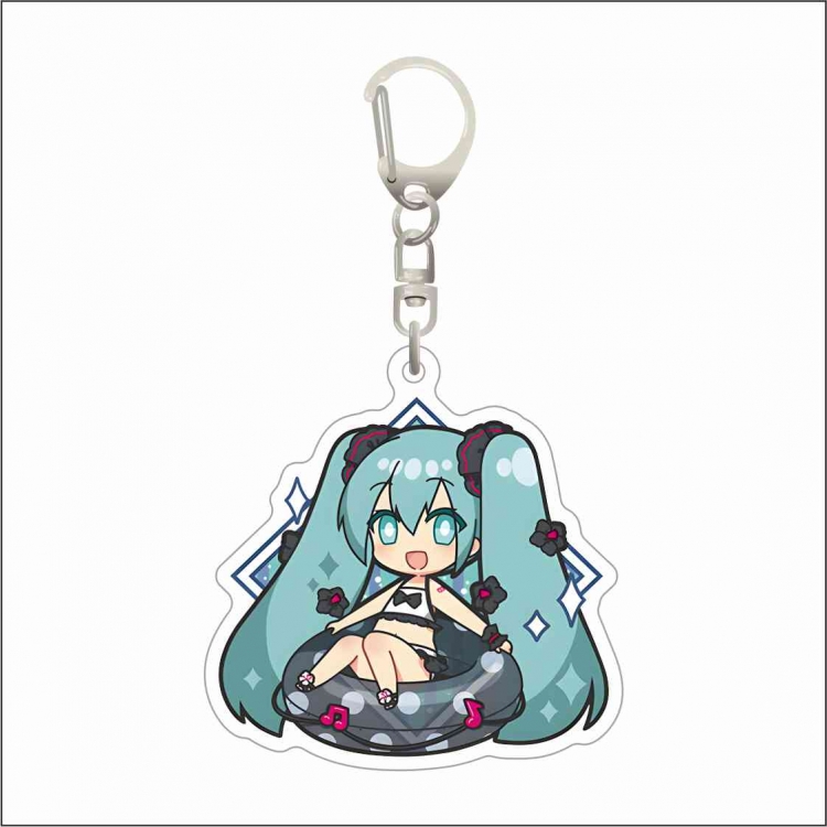 Hatsune Miku Acrylic D button bag pendant key chain price for 5 pcs