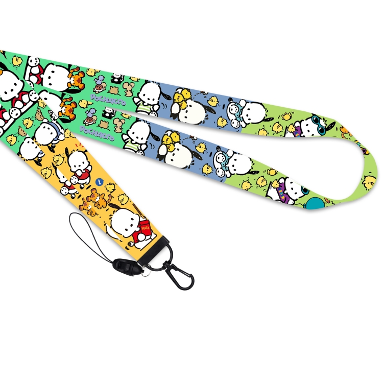 Pochacco Black buckle long mobile phone lanyard 45cm price for 10 pcs