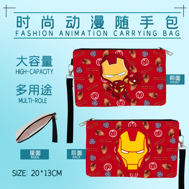 Iron Man Anime Fashion Large Capacity Carrying Bag 20x13cm