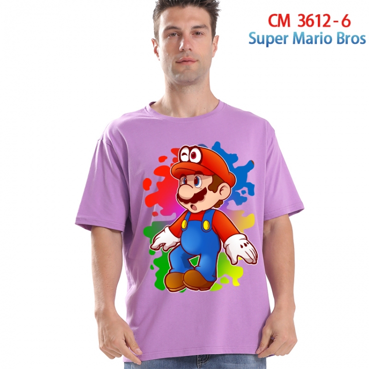 Super Mario Printed short-sleeved cotton T-shirt from S to 4XL 3612-6