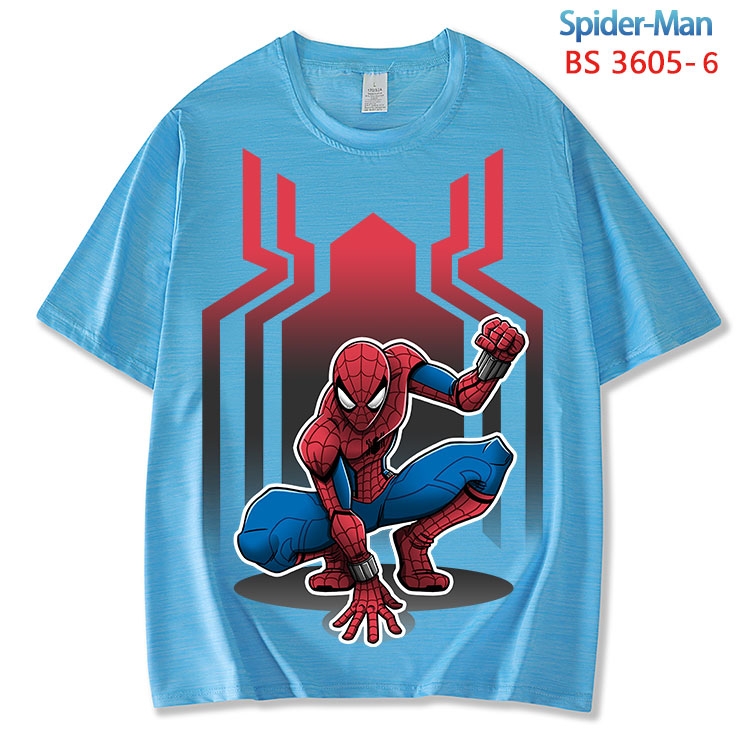 Spiderman ice silk cotton loose and comfortable T-shirt from XS to 5XL BS-3605-6