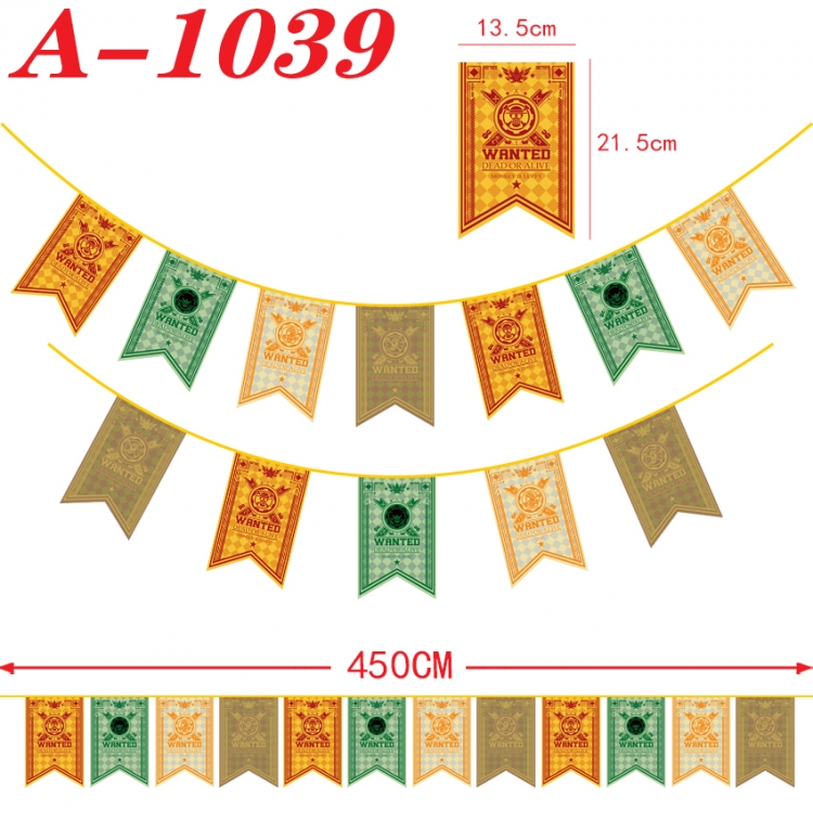 One Piece Anime Halloween Christmas Flag String 450cm A-1039