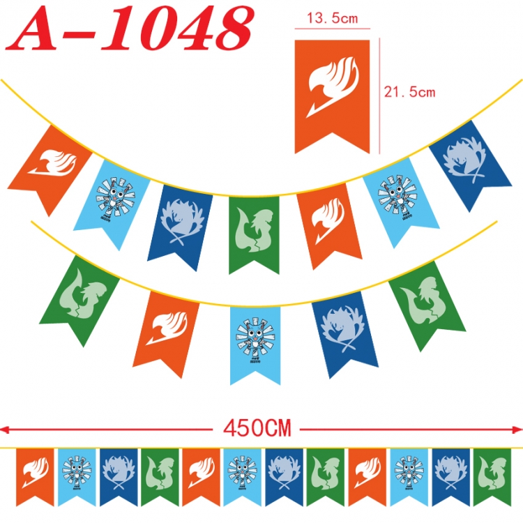 Fairy tail Anime Halloween Christmas Flag String 450cm A-1048