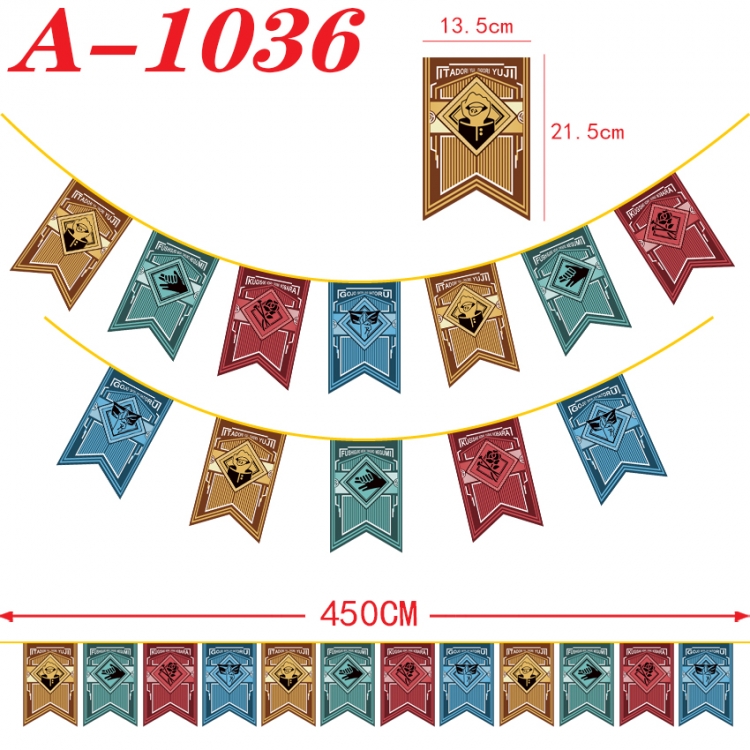 Jujutsu Kaisen Anime Halloween Christmas Flag String 450cm A-1036