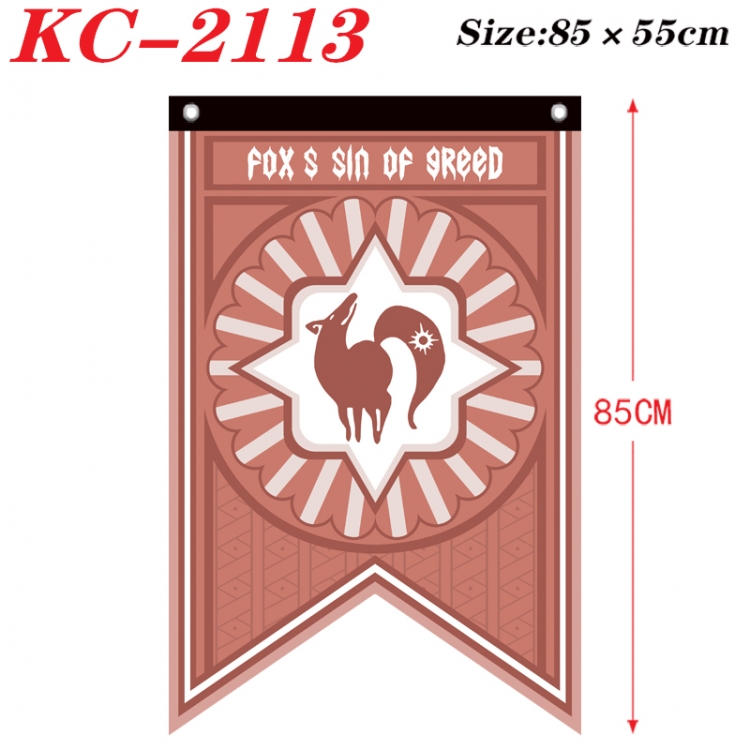 The Seven Deadly Sins Anime Split Flag bnner Prop 85x55cm KC-2113