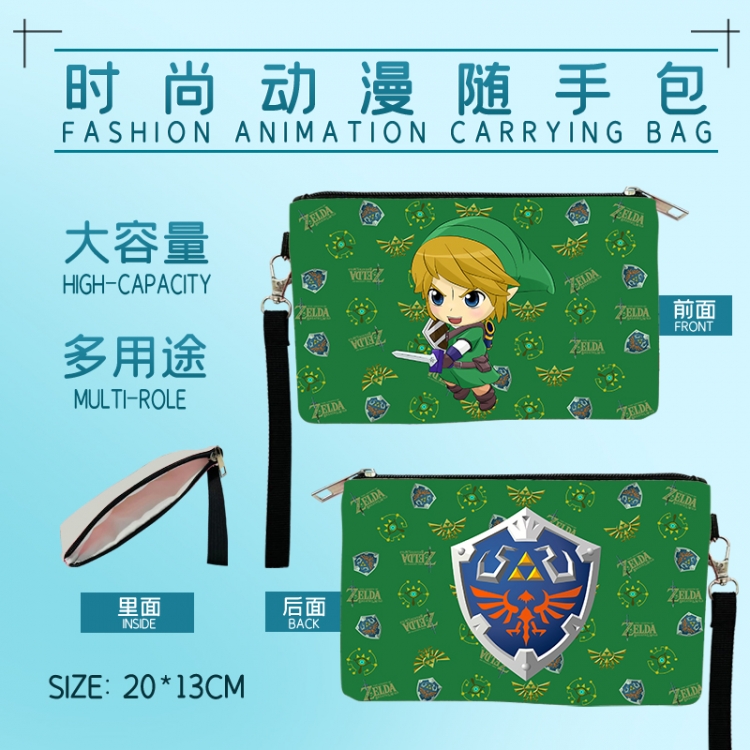 The Legend of Zelda Anime Fashion Large Capacity Carrying Bag 20x13cm