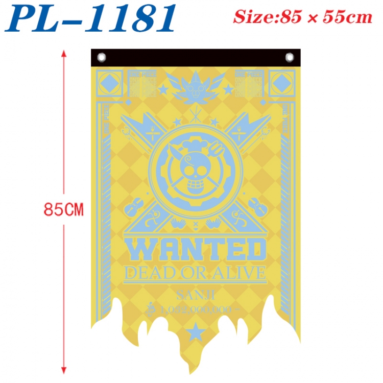 One Piece Anime surrounding tattered bnner vintage flag 85x55cm PL-1181