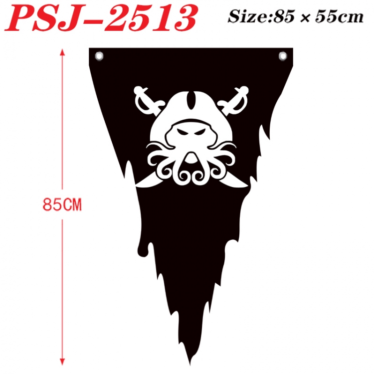 Pirates of the Caribbean Anime Surrounding Triangle bnner Prop Flag 85x55cm PSJ-2513