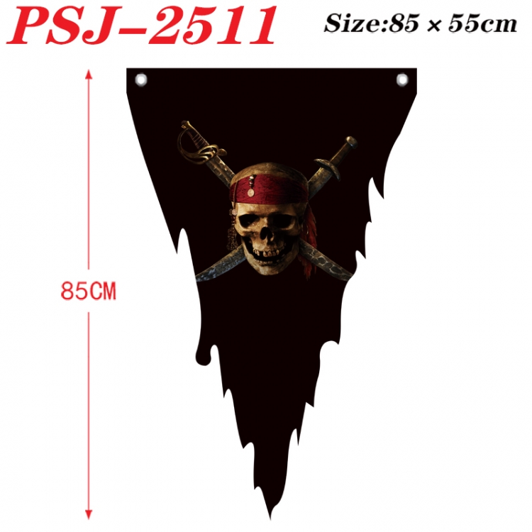 Pirates of the Caribbean Anime Surrounding Triangle bnner Prop Flag 85x55cm PSJ-2511