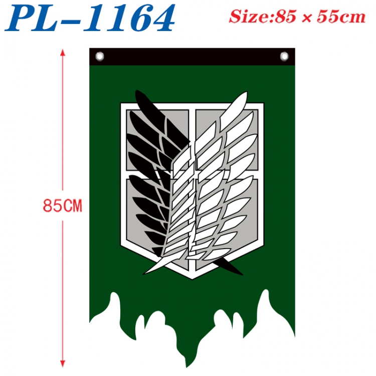 Shingeki no Kyojin Anime surrounding tattered bnner vintage flag 85x55cm PL-1164