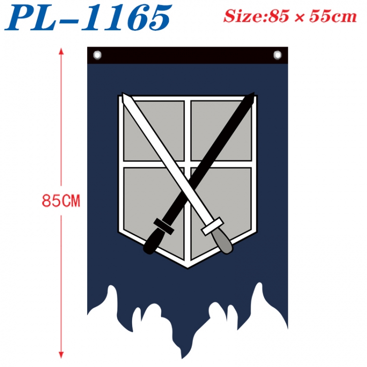 Shingeki no Kyojin Anime surrounding tattered bnner vintage flag 85x55cm PL-1165