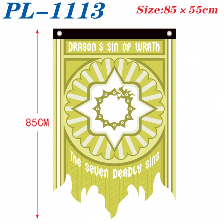 The Seven Deadly Sins Anime surrounding tattered bnner vintage flag 85x55cm  PL-1113