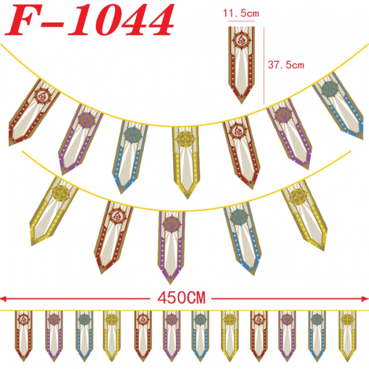 Honkai: Star Rail Anime Surrounding Christmas Halloween Inverted Triangle Flags 450cm  F-1044