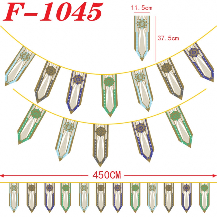 Honkai: Star Rail Anime Surrounding Christmas Halloween Inverted Triangle Flags 450cm F-1045