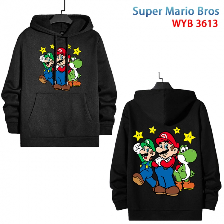 Super Mario Anime peripheral pure cotton patch pocket sweater from XS to 4XL WYB-3613-3