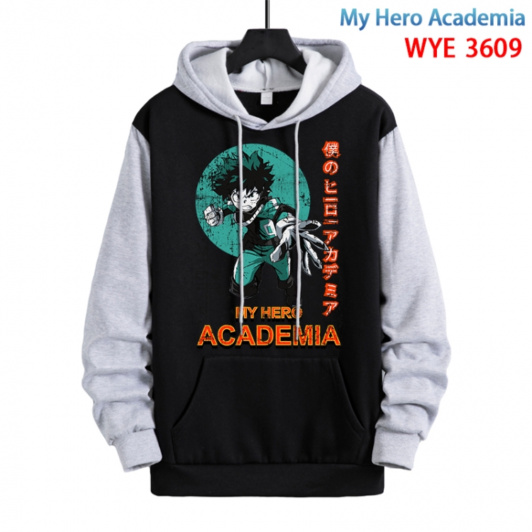 My Hero Academia Anime peripheral pure cotton patch pocket sweater from XS to 4XL  WYE-3609