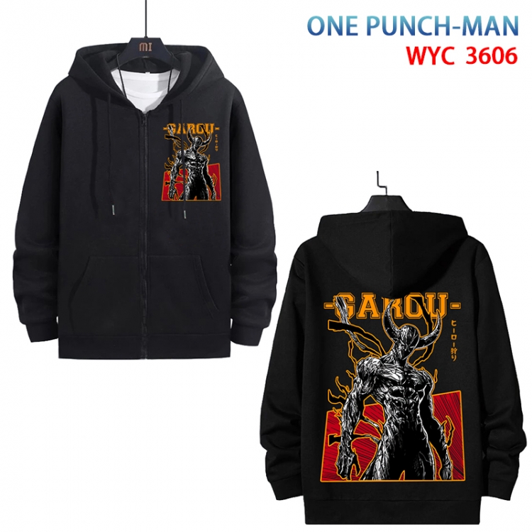 One Punch Man Anime cotton zipper patch pocket sweater from S to 3XL WYC-3606-3