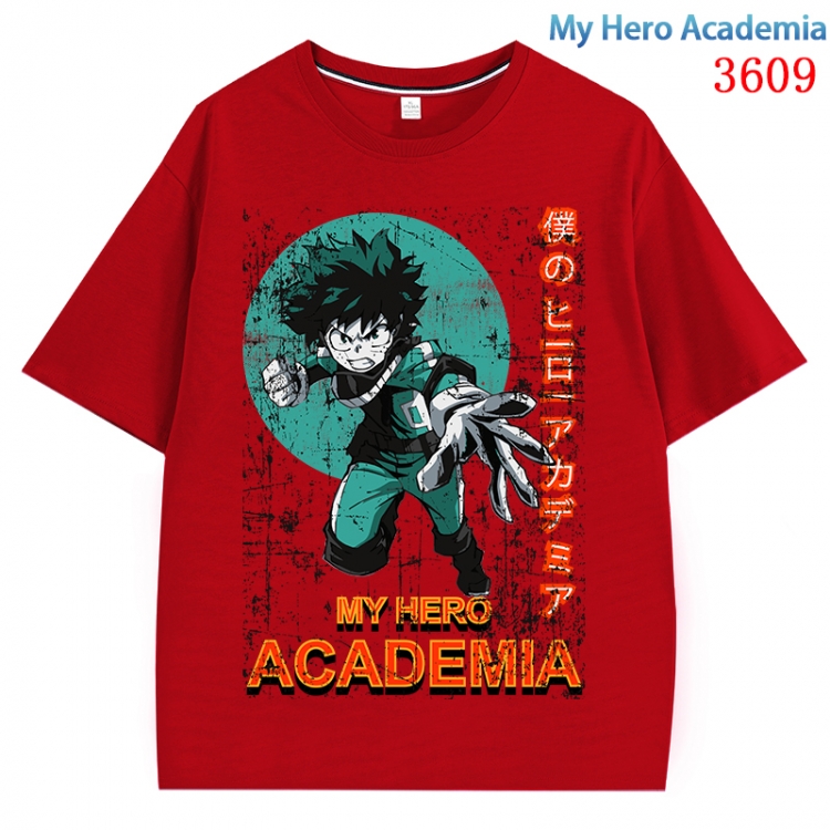 My Hero Academia  Anime Pure Cotton Short Sleeve T-shirt Direct Spray Technology from S to 4XL CMY-3609-3