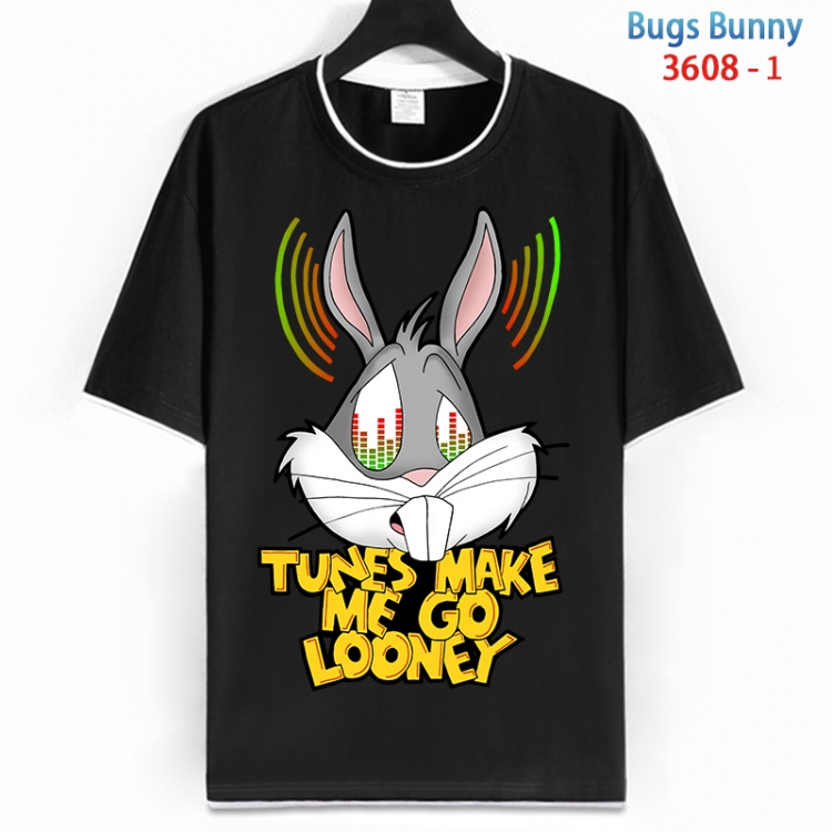 Bugs Bunny  Cotton crew neck black and white trim short-sleeved T-shirt from S to 4XL HM-3608-1