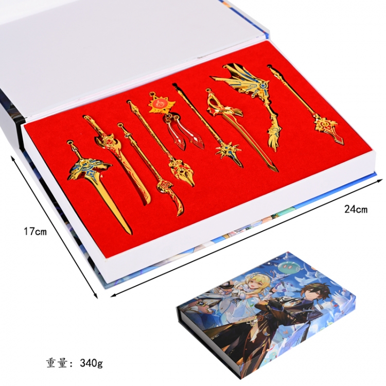 Genshin Impact Anime Surrounding Necklace Pendant a Set of 9