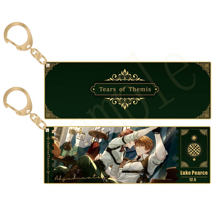 Tears of Themis Anime peripheral acrylic laser ticket keychain pendant