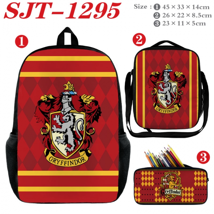 Harry Potter Anime nylon canvas backpack pencil case crossbody bag three piece set 45x33x14cm SJT-1295