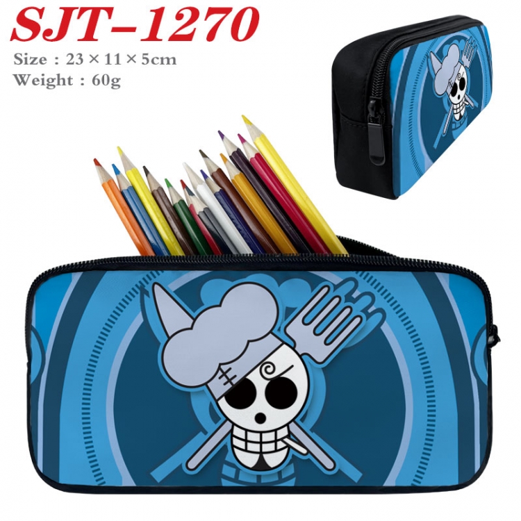 One Piece Anime nylon student pencil case 23x11x5cm  SJT-1270