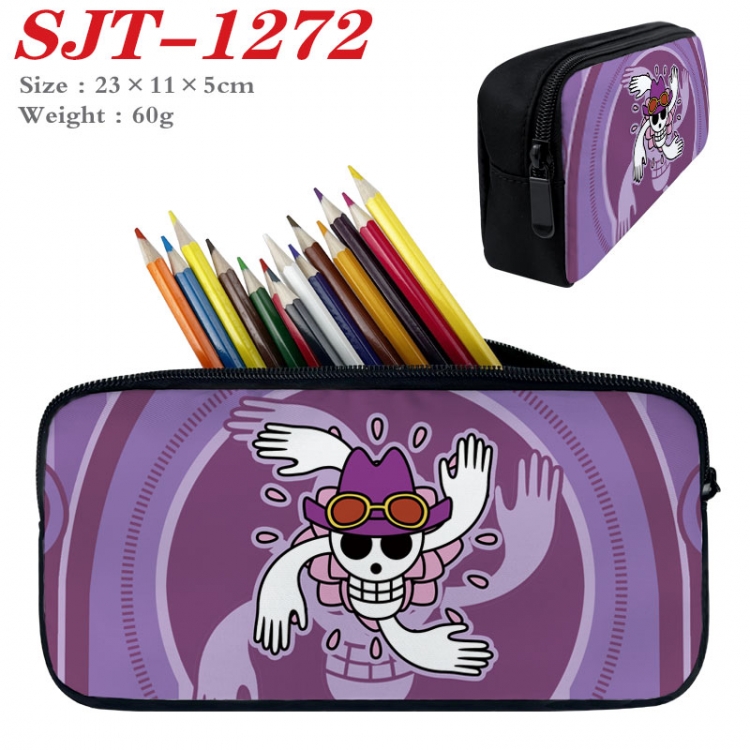 One Piece Anime nylon student pencil case 23x11x5cm  SJT-1272