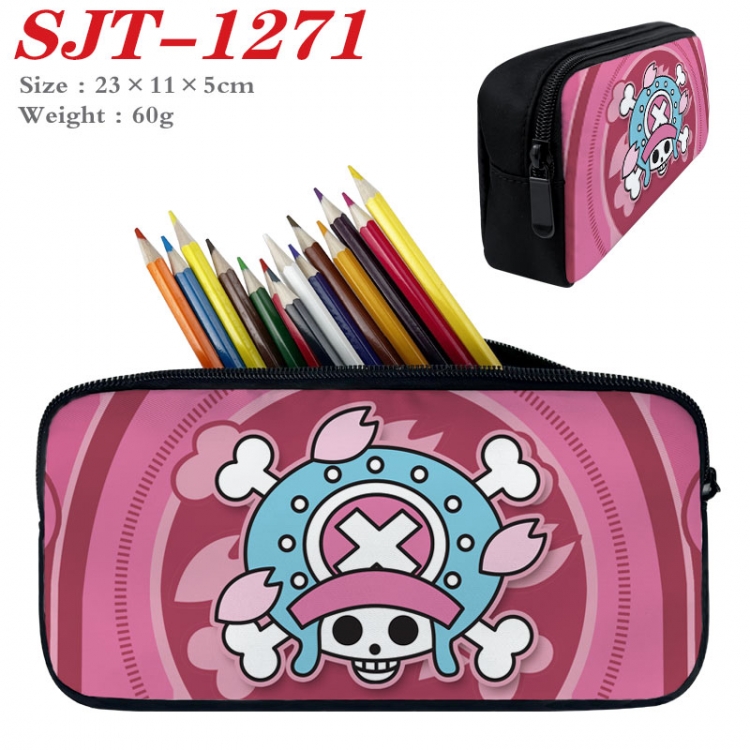 One Piece Anime nylon student pencil case 23x11x5cm  SJT-1271