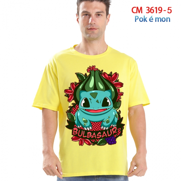 Pokemon Printed short-sleeved cotton T-shirt from S to 4XL 3619-5