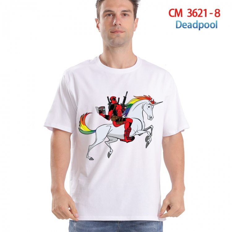 Deadpool Printed short-sleeved cotton T-shirt from S to 4XL  3621-8