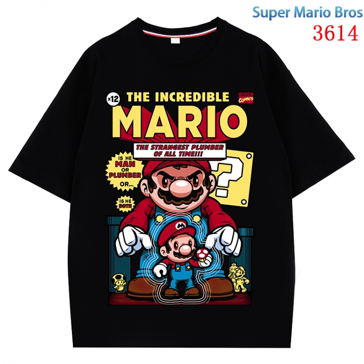 Super Mario  Anime Pure Cotton Short Sleeve T-shirt Direct Spray Technology from S to 4XL  CMY-3614-2