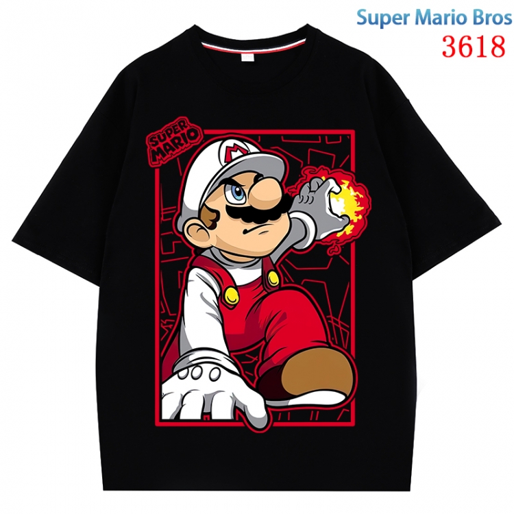 Super Mario  Anime Pure Cotton Short Sleeve T-shirt Direct Spray Technology from S to 4XL  CMY-3618-2