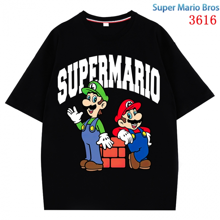 Super Mario  Anime Pure Cotton Short Sleeve T-shirt Direct Spray Technology from S to 4XL  CMY-3616-2