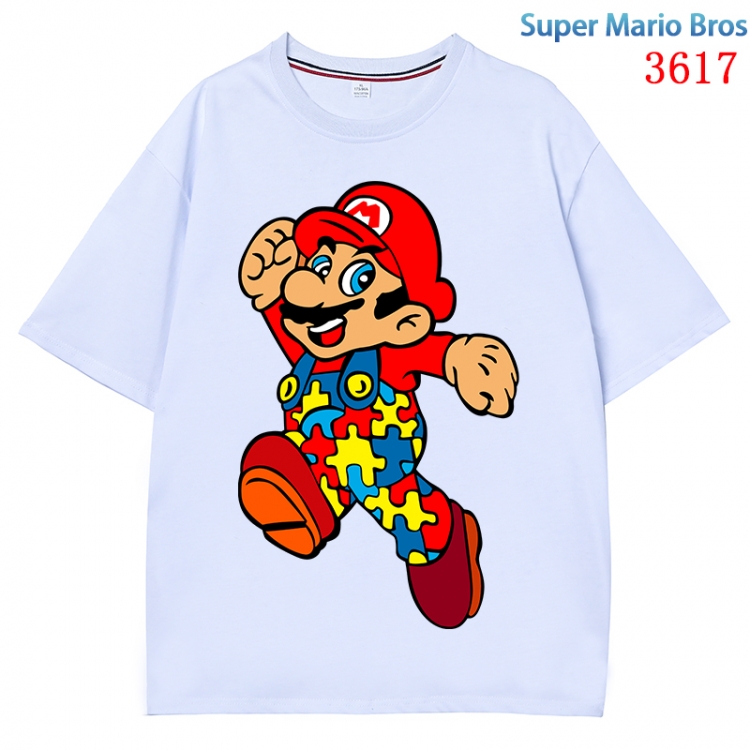 Super Mario  Anime Pure Cotton Short Sleeve T-shirt Direct Spray Technology from S to 4XL CMY-3617-1
