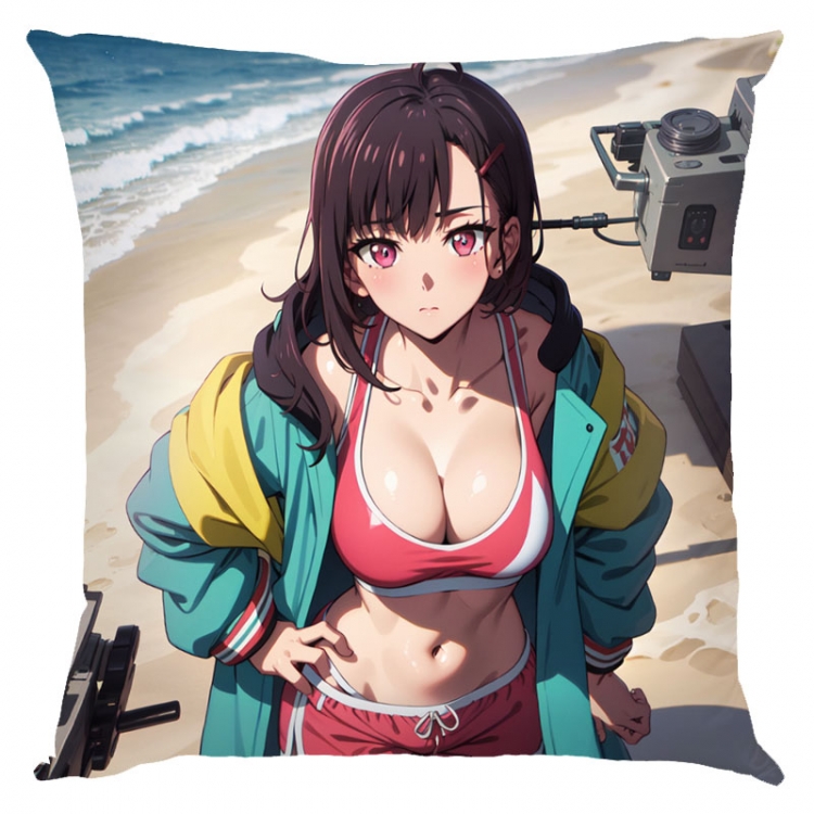 Zom 100 Anime square full-color pillow cushion 45X45CM NO FILLING  J4-82