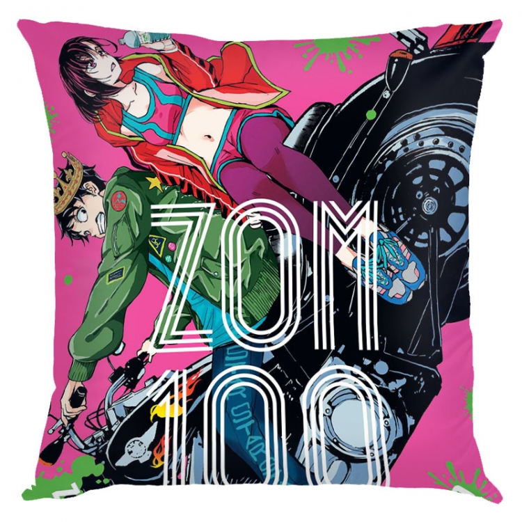 Zom 100 Anime square full-color pillow cushion 45X45CM NO FILLING  J4-7
