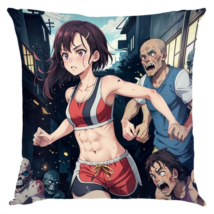 Zom 100 Anime square full-color pillow cushion 45X45CM NO FILLING  J4-41