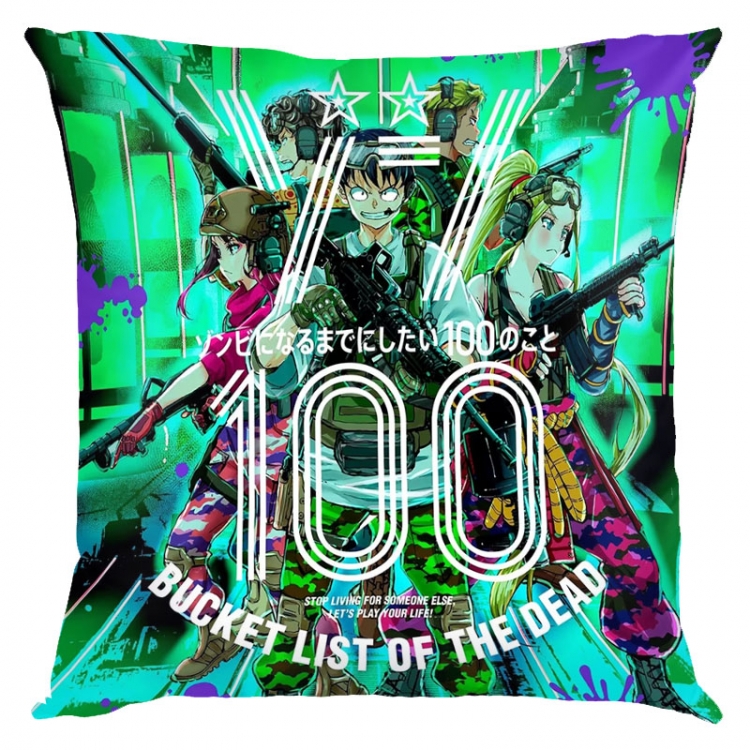 Zom 100 Anime square full-color pillow cushion 45X45CM NO FILLING J4-54