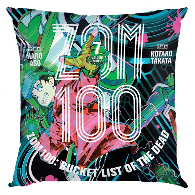 Zom 100 Anime square full-color pillow cushion 45X45CM NO FILLING J4-3