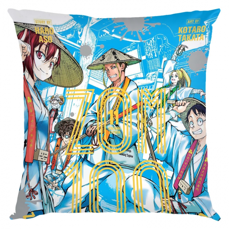 Zom 100 Anime square full-color pillow cushion 45X45CM NO FILLING J4-6