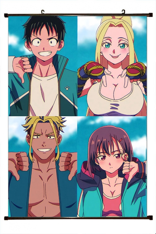 Zom 100 Anime black Plastic rod Cloth painting Wall Scroll 60X90CM  J4-51