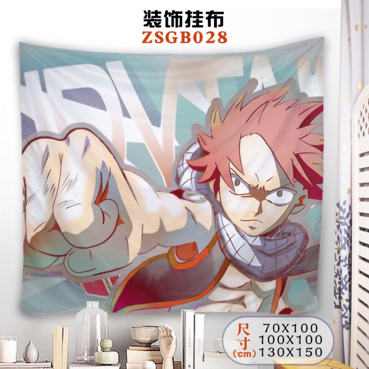 Fairy tail Anime tablecloth decoration hanging cloth 130X150 supports customization ZSGB028