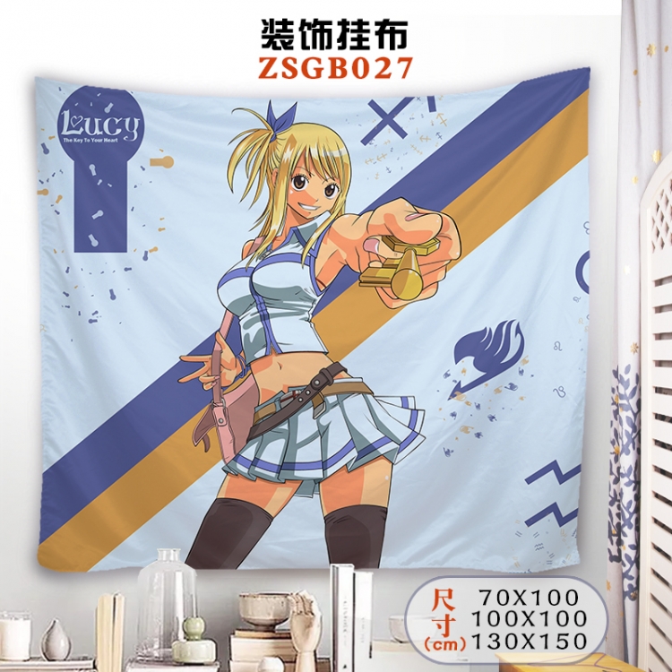 Fairy tail Anime tablecloth decoration hanging cloth 130X150 supports customization ZSGB027