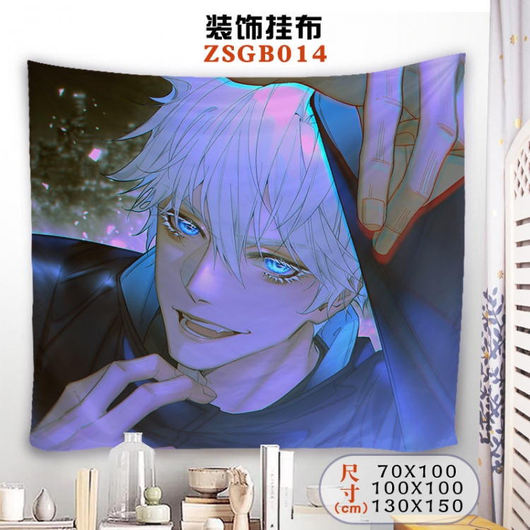 Jujutsu Kaisen Anime tablecloth decoration hanging cloth 130X150 supports customization ZSGB014