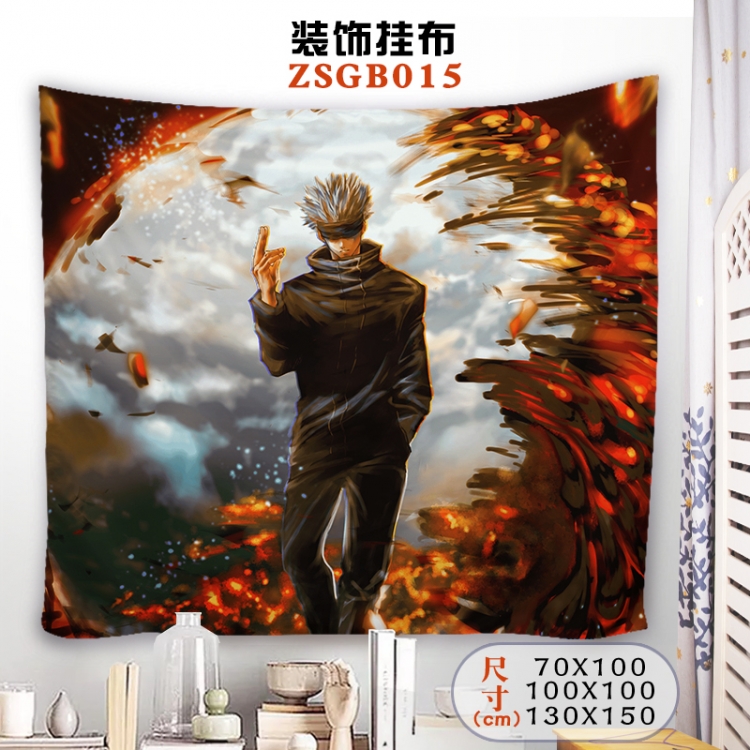 Jujutsu Kaisen Anime tablecloth decoration hanging cloth 130X150 supports customization ZSGB015