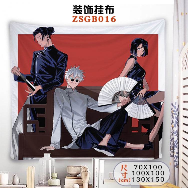 Jujutsu Kaisen Anime tablecloth decoration hanging cloth 130X150 supports customization ZSGB016