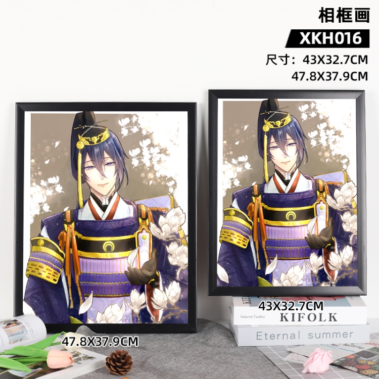 Touken Ranbu Anime peripheral frame painting 43X32.7cm, supports customization of individual images XKH016