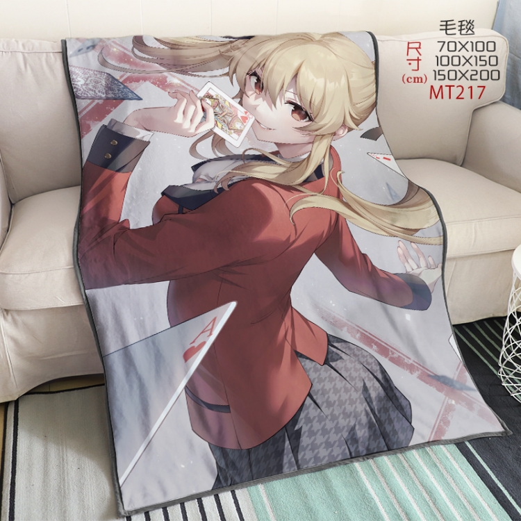 Kakegurui Anime oversized mink flannel blanket 150X200CM customizable